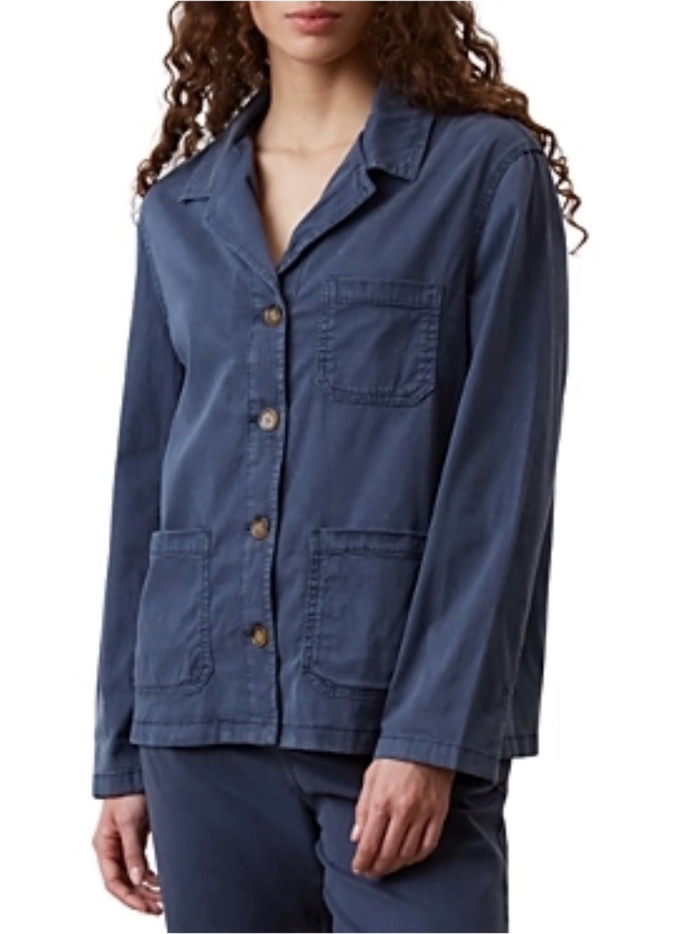 GERARD DAREL Natea Shirt Jacket in Ink Blue | Size FR 40 / US 8